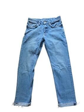 Buck Mason Ford Standard 14oz Double Dipped Denim Raw Hem Jeans Size 28x34